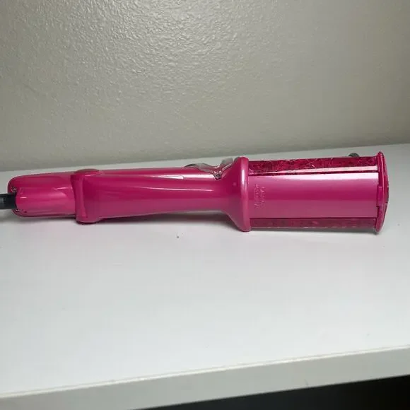 Instyler Rotating IS1001.1 PINK Hot Iron Hair Brush Straight/Curl 1.25" TESTED - Picture 8 of 11